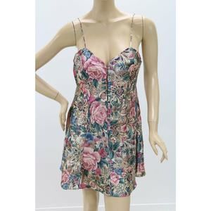 Vintage Victorias Secret Nightie Womens L Satin Nightgown Pink Roses Floral Y2K